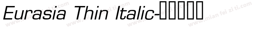 Eurasia Thin Italic字体转换